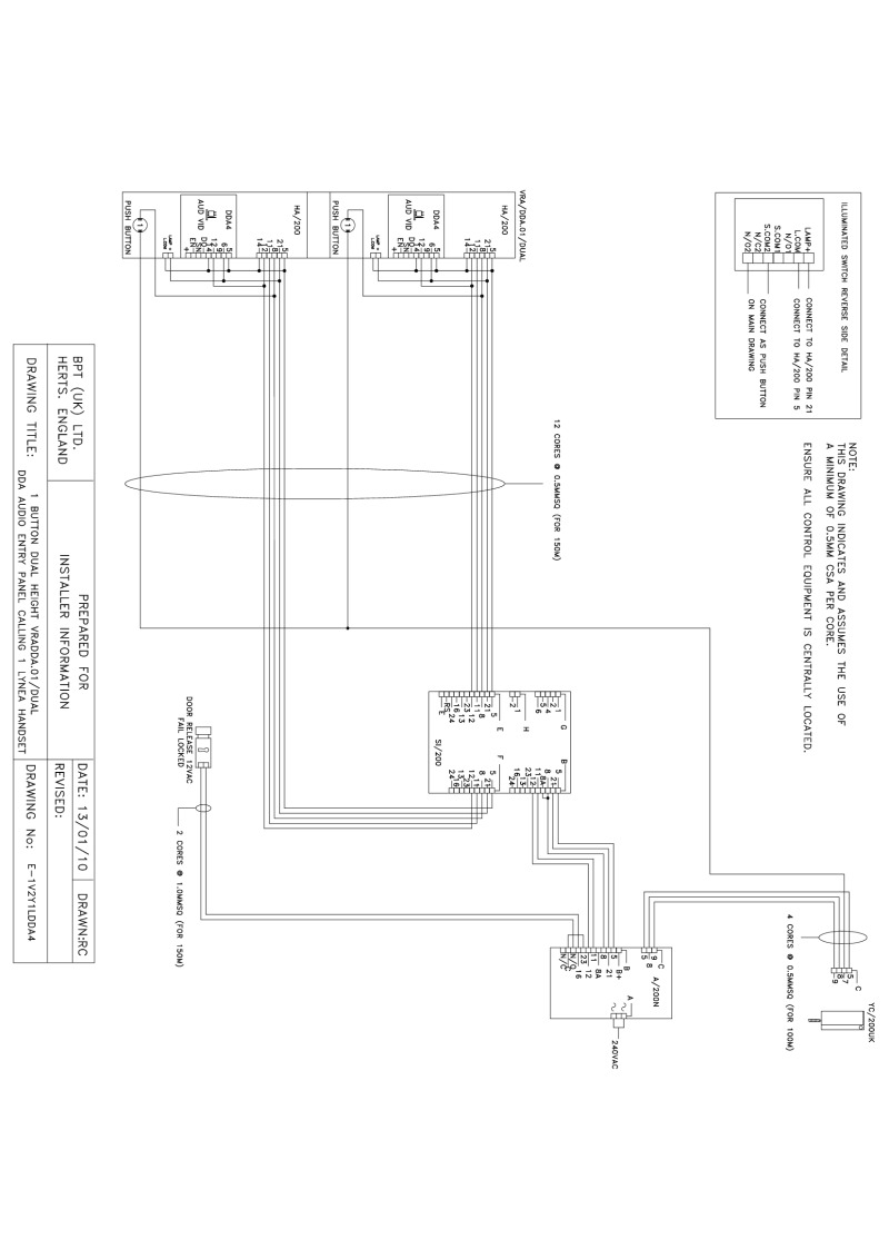 bpt wiring diagrams - system 200